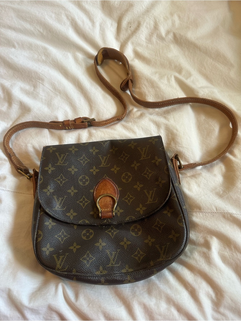 Louis Vuitton Monogram Crossbody Bag in Brown and Tan